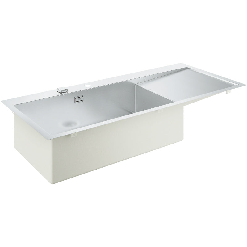 Кухненска мивка K1000 Grohe от неръждаема стомана INOX с отцедник вдясно за вграждане в плот - онлайн магазин KERANOVA