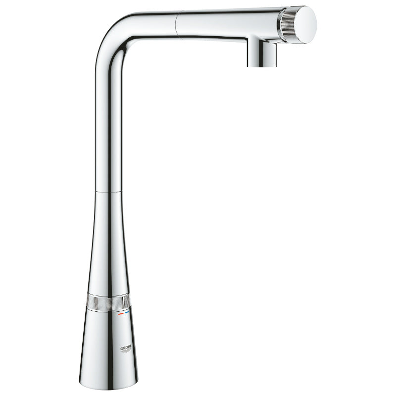 Кухненски смесител Grohe Zedra SmartControl - изтеглящ, хром, издърпващ чучур, GROHE SmartControl, онлайн магазин KERANOVA