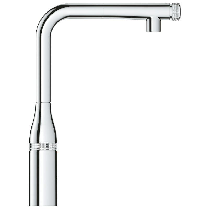 Кухненски смесител Grohe Essence SmartControl - изтеглящ хромиран едноръкохватков смесител с издърпващ чучур за кухня KERANOVA