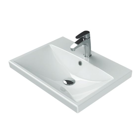 Мебелна мивка Elite 80х45 см. бяла с отвор за смесител, модел Elite 3220080х45 см от Турция - онлайн магазин KERANOVA