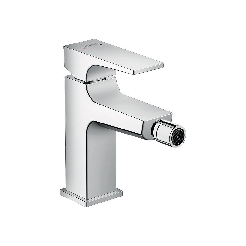 Hansgrohe Metropol за биде - хром смесител за биде с един лост, 123 мм чучур, pop-up сифон, онлайн магазин KERANOVA