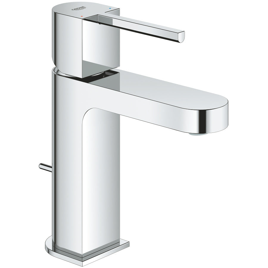 Смесител за мивка Grohe Plus S-size хром, еднодупков с EcoJoy аератор и изпразнител, онлайн магазин KERANOVA