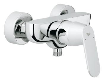 Стенен смесител за душ Eurosmart Cosmopolitan - хром, едноръкохватков 1/2", GROHE SilkMove, ограничение дебит 2.5 l/min, KERANOVA
