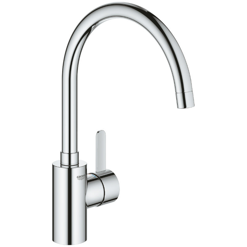 Кухненски смесител Eurosmart Cosmopolitan - хром, въртящ висок чучур, еднодупков монтаж, GROHE за онлайн магазин KERANOVA
