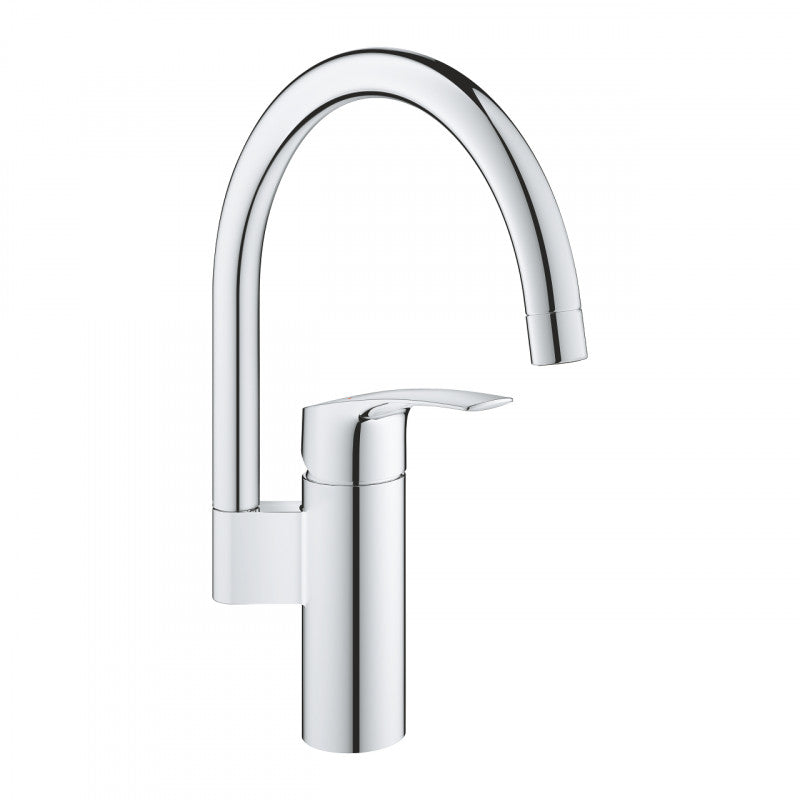 Кухненски смесител Eurosmart OHM Grohe - хром, висок чучур, въртящ се 150°, GROHE StarLight за онлайн магазин KERANOVA