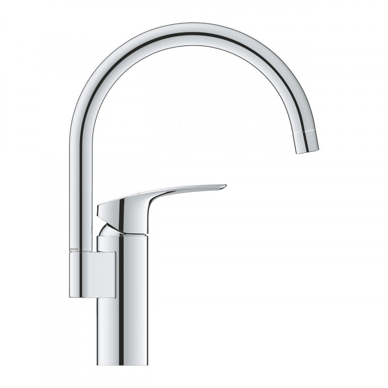 Кухненски смесител Eurosmart OHM Grohe - хром висок чучур, въртящ се 150°, GROHE StarLight за онлайн магазин KERANOVA