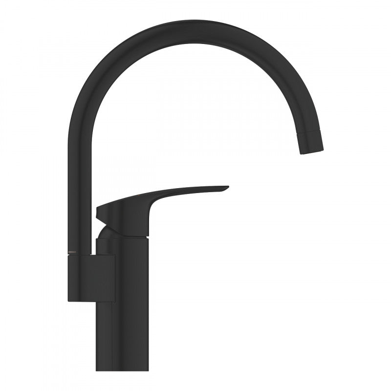 Кухненски смесител Grohe Eurosmart Matt Black – матов черен смесител с висок въртящ се чучур, GROHE SilkMove, идеален за онлайн магазин KERANOVA