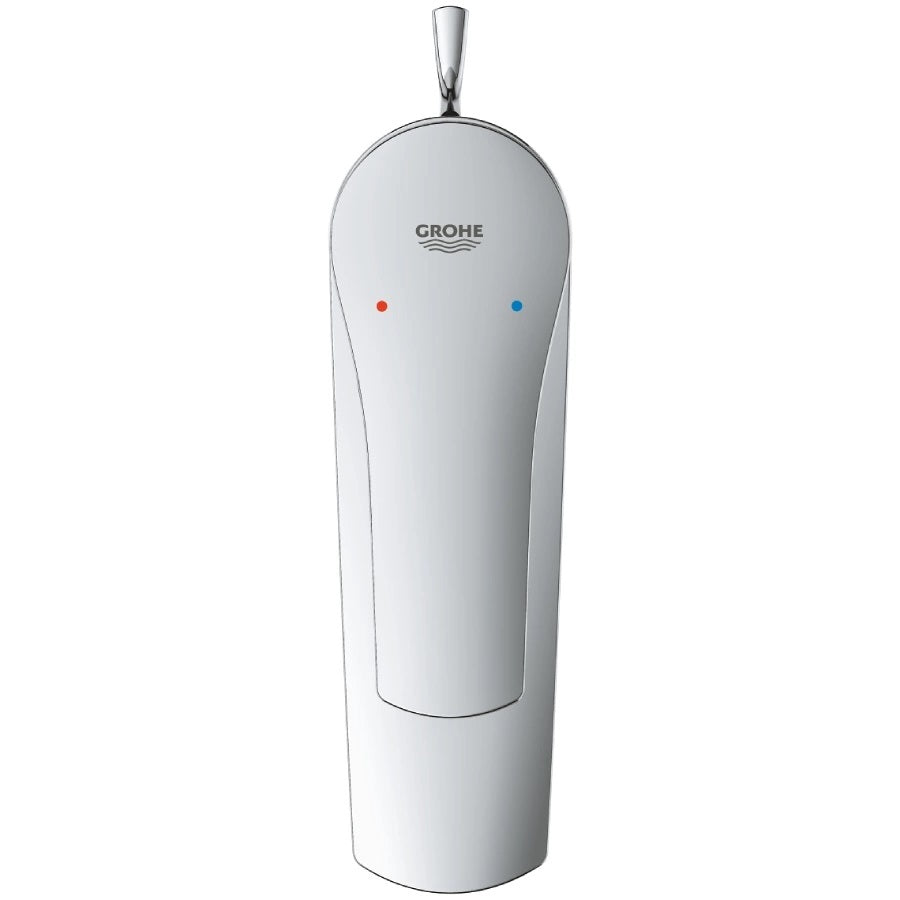 Смесител за мивка Eurosmart S-size – хромиран едноръкохватков Grohe с EcoJoy 5,7 l/min, Grohe Zero, с изпразнител, KERANOVA онлайн магазин
