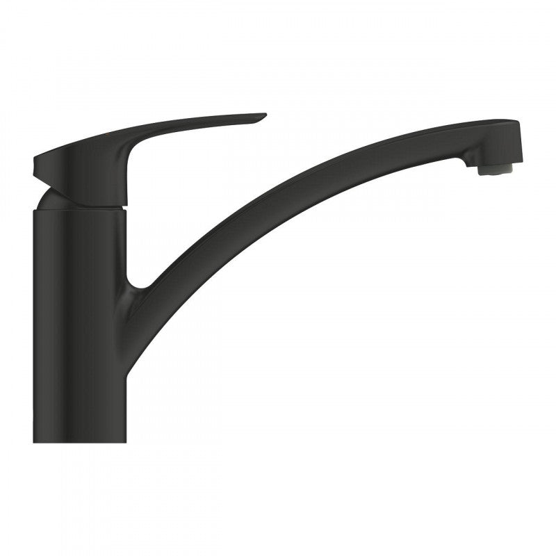 Кухненски смесител Grohe Eurosmart Low Matt Black - матово черен смесител с въртящ се чучур, 35 мм керамичен патрон за онлайн магазин KERANOVA