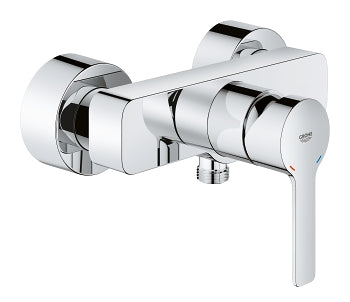 Стенен смесител за душ Lineare хром, монтаж на стена, GROHE SilkMove 35мм, автоматичен превключвател вана/душ, KERANOVA