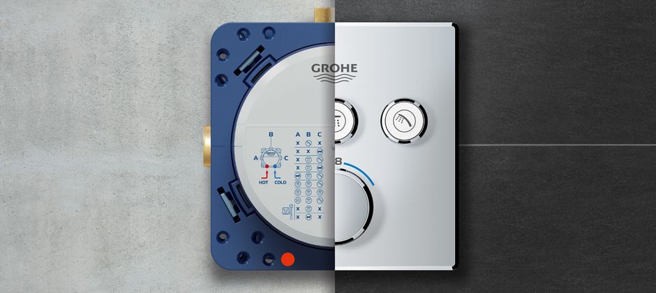 Вграден комплект Smart Control 4 - вграден термостат и панел GROHE за вана и душ, комплект KERANOVA от Германия, гаранция 5 г.