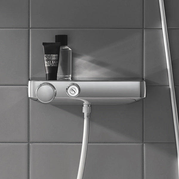 Термостатичен смесител за душ Grohe Smartcontrol с хромирано покритие, Grohe CoolTouch и SafeStop, продукт KERANOVA онлайн магазин