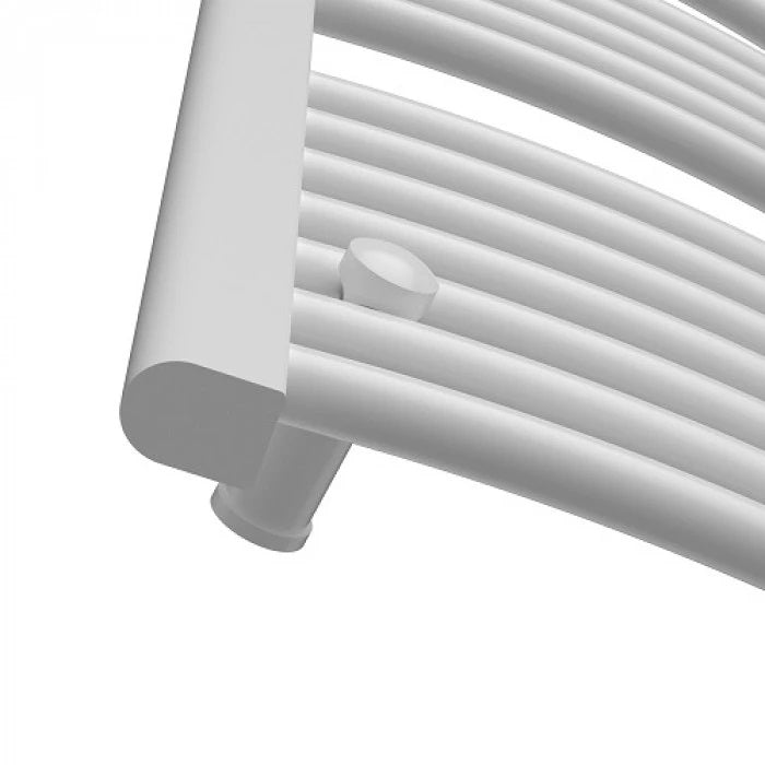 Alt Tag: Cascada Oval 40х80, 40х120, 50х80 и 50х120 см. бял стоманен лъскав радиатор за баня, детайл на овални тръби – онлайн магазин за обзавеждане за бани KERANOVA