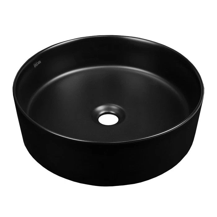 Купа WB24 Ф40 см. - черен мат дизайнерска порцеланова мивка за плот Cascada 3534354, онлайн магазин за обзавеждане за бани KERANOVA