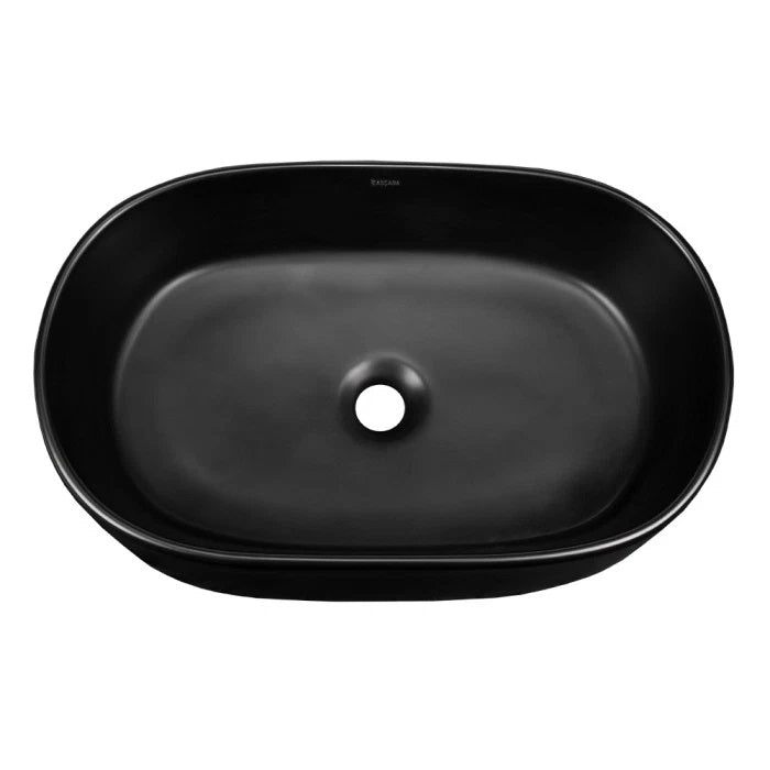 Купа WB88 55х34,5 см. - черен мат дизайнерска порцеланова мивка за плот Cascada 55x34,5 см от KERANOVA онлайн магазин