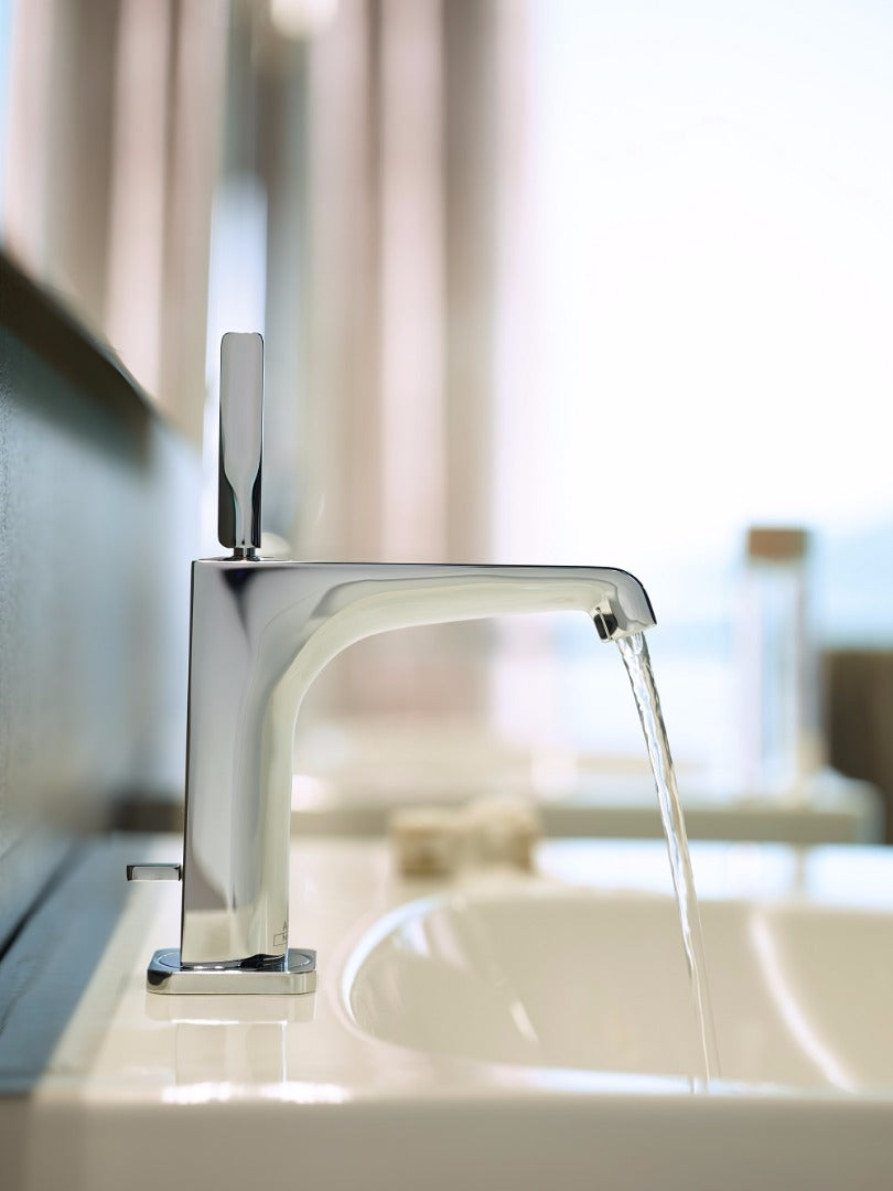 Смесител за мивка Axor Citterio E хром, проекция 143 мм, джойстик дръжка, pop-up, онлайн магазин KERANOVA