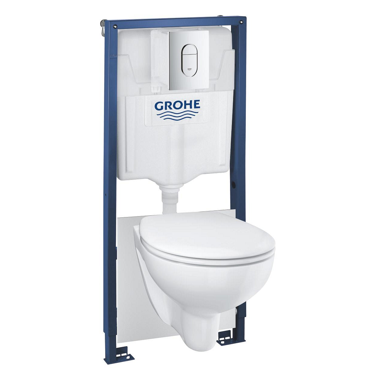 ПРОМО ПАКЕТ GROHE SOLIDO Bau Ceramic Rimless конзолна тоалетна с казанче Rapid SL за онлайн магазин KERANOVA