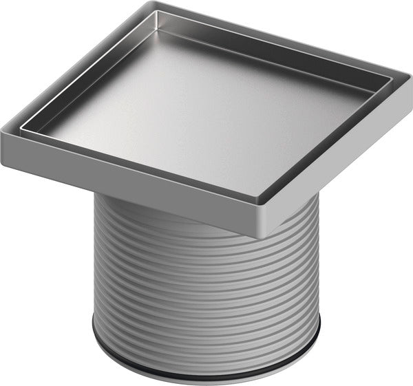 Точков сифон за баня TECEdrainpoint S 112 - квадратен метален сифон DN50 с рамка и клапа против миризма за онлайн магазин KERANOVA