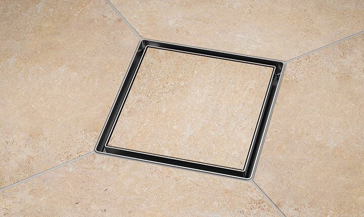 Точков сифон за баня TECEdrainpoint S 112 - метална рамка и решетка за под с клапа против миризма, онлайн магазин KERANOVA