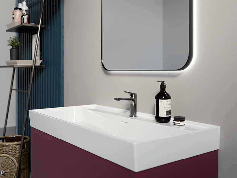 Мивка Sharp 60х48 см. за онлайн магазин KERANOVA – бяла мебелна мивка 60х48 см за монтаж върху шкаф или стена, Произход: Турция