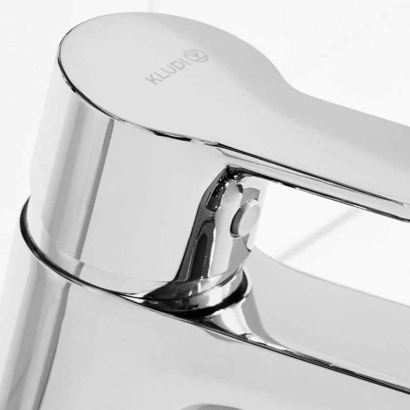 Смесител за мивка Kludi Pure&Easy Chrome – хром, масивна ръкохватка, керамичен механизъм, онлайн магазин KERANOVA