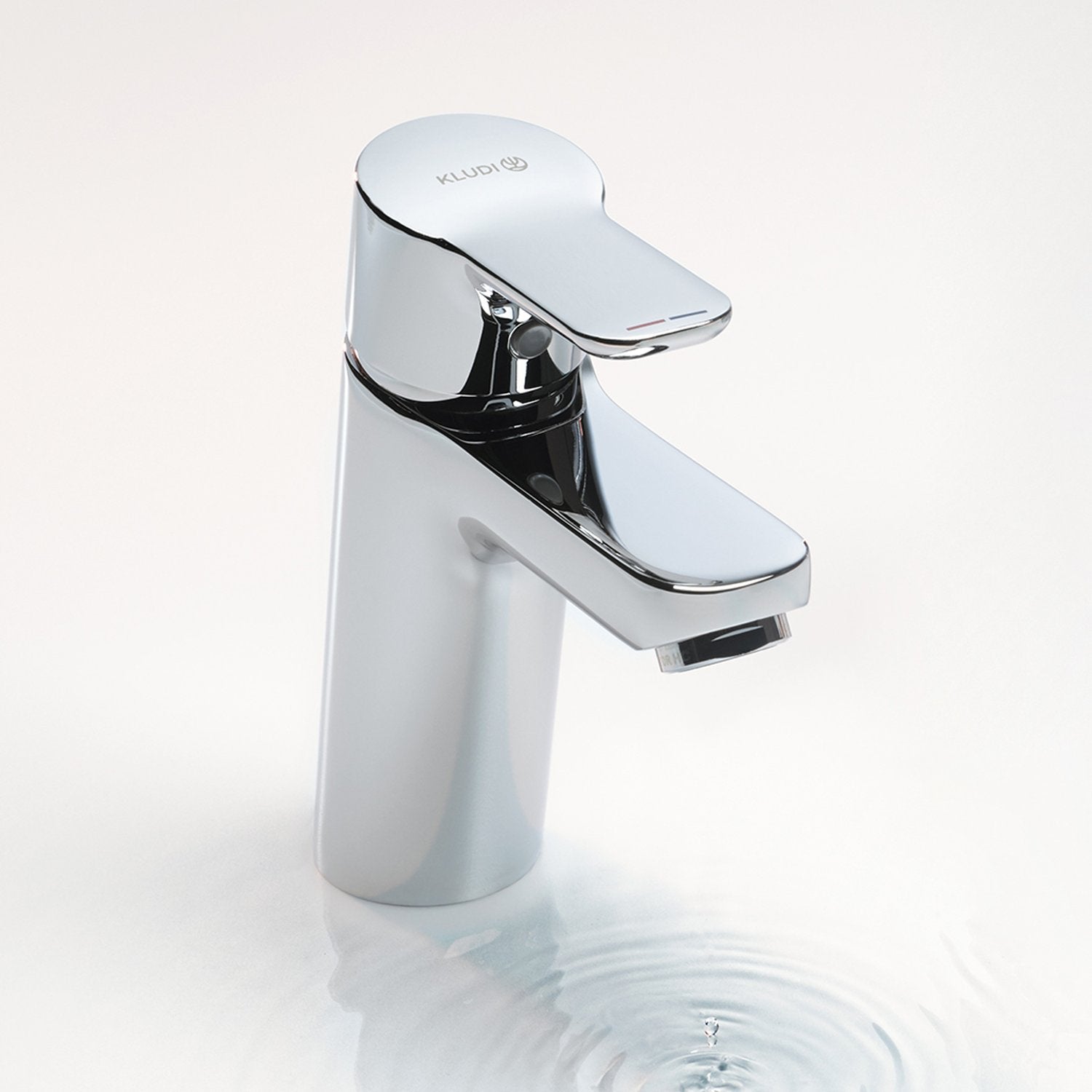 Смесител за мивка Kludi Pure&Easy Chrome хром, масивна ръкохватка, керамичен механизъм, комплект за бърз монтаж – KERANOVA онлайн магазин