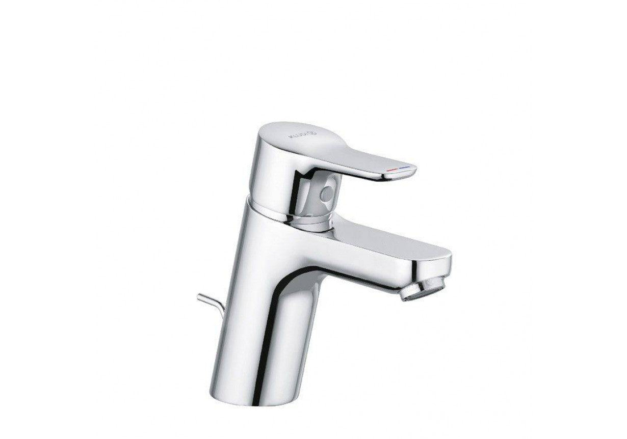 Комплект смесители Kludi Pure&Easy Chrome - стоящ смесител за мивка хром, масивна ръкохватка, KERANOVA
