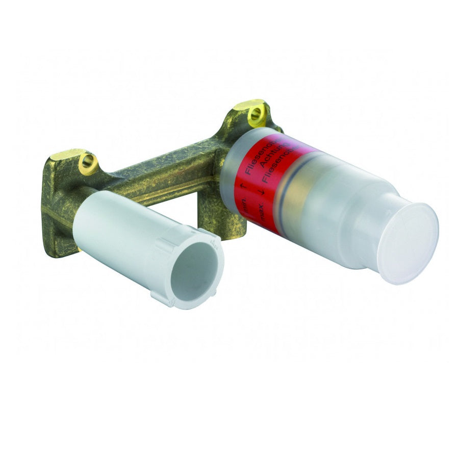 Стенен смесител за мивка Kludi Bozz Matt Black – вграден монтажен тяло и капачки, черен мат, аксесоари за монтаж KERANOVA