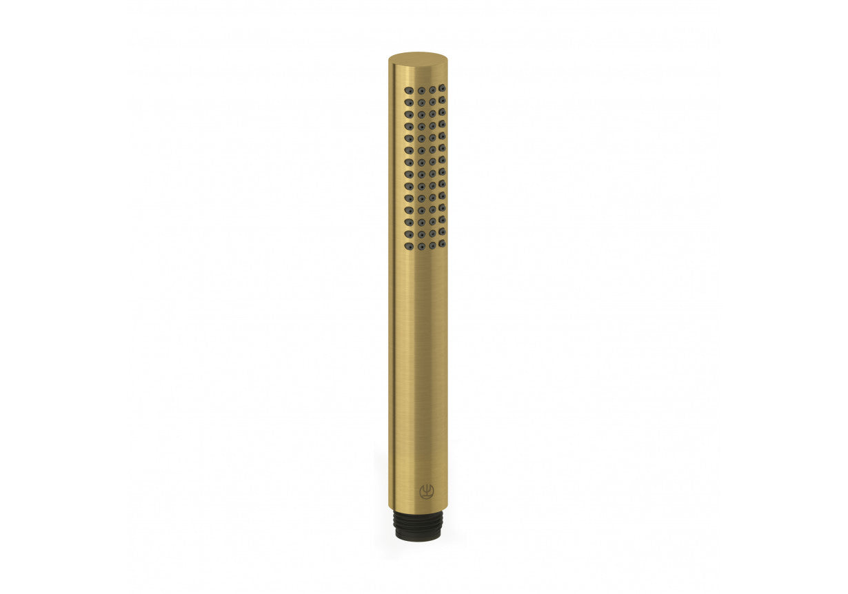 Вградена душ система Kludi Bozz Brush Gold Bath Slim Boxx - ръчен душ Nova Fonte Brush Gold, елегантен златист метален дизайн за KERANOVA