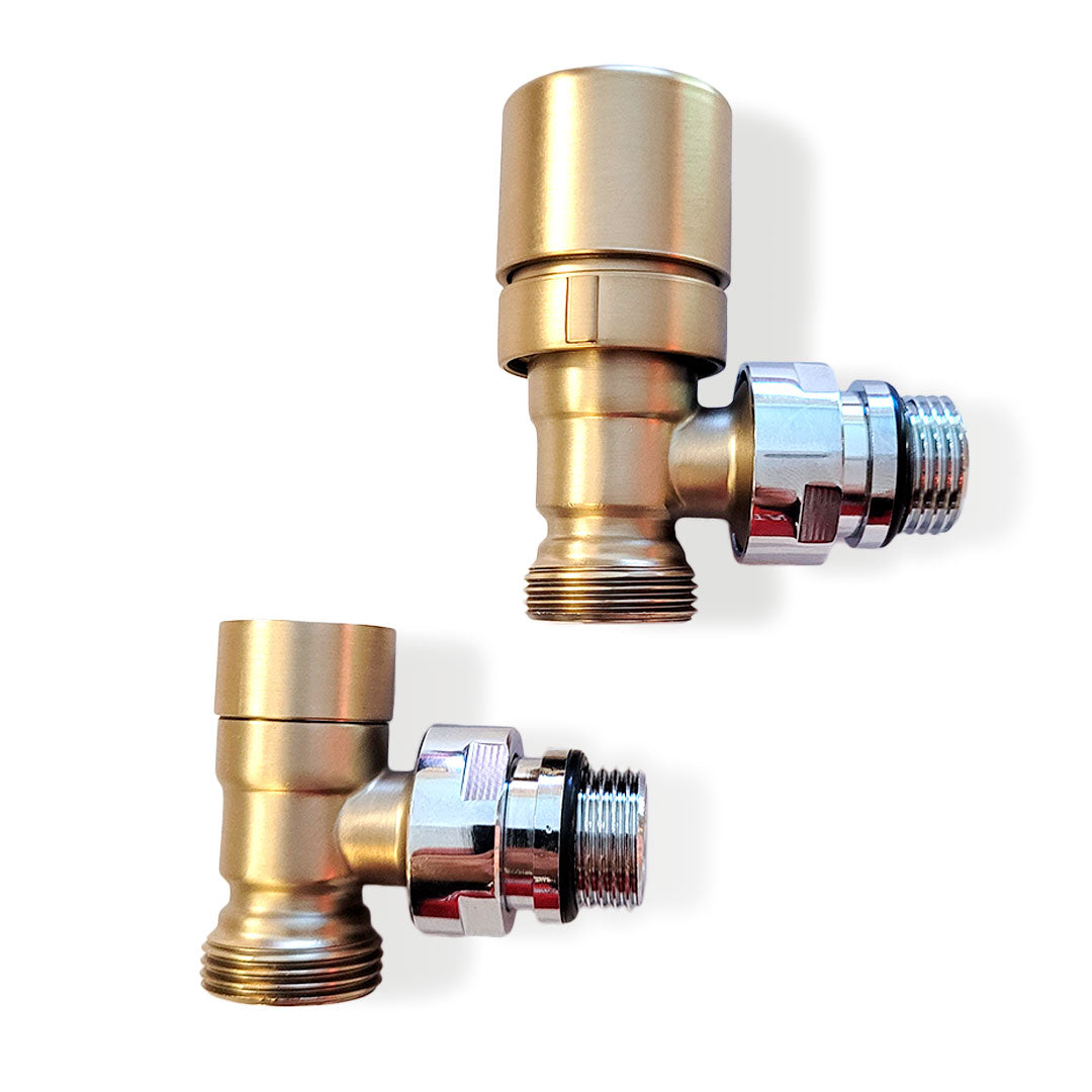 Лира Crystal Citrinne Straight SB-Brass 50x84 см. - месингов комплект ръчно обезвъздушаващи водни връзки за лира KERANOVA