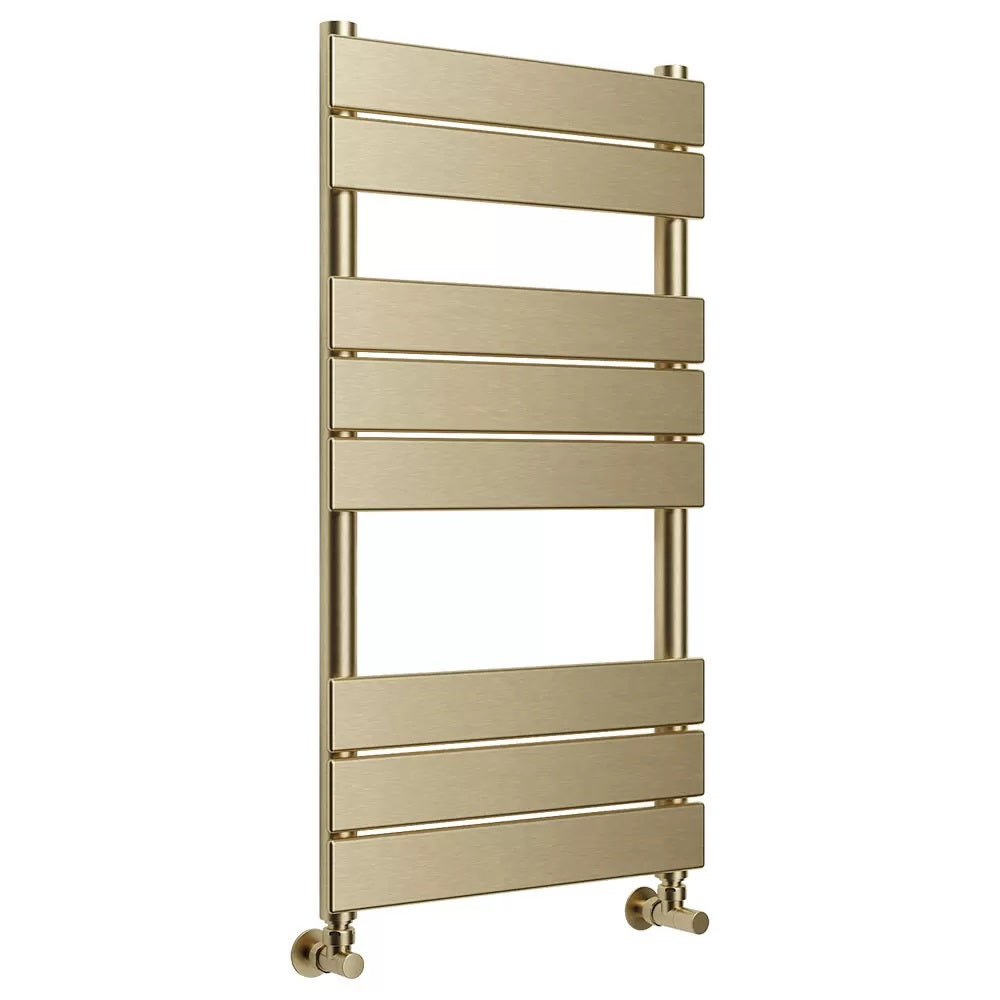 Лира Crystal Citrinne Straight SB-Brass 50x84 см. златист воден радиатор за баня, стоманена лира с 8 ребра, KERANOVA онлайн магазин