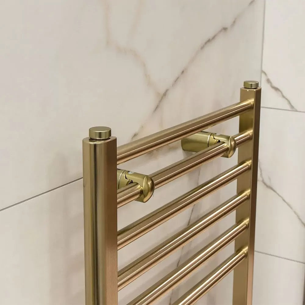 Лира Crystal Corallite Straight SB-Brass 50x80 см. златиста водна лира за баня, стомана, 10 ребра, онлайн магазин KERANOVA