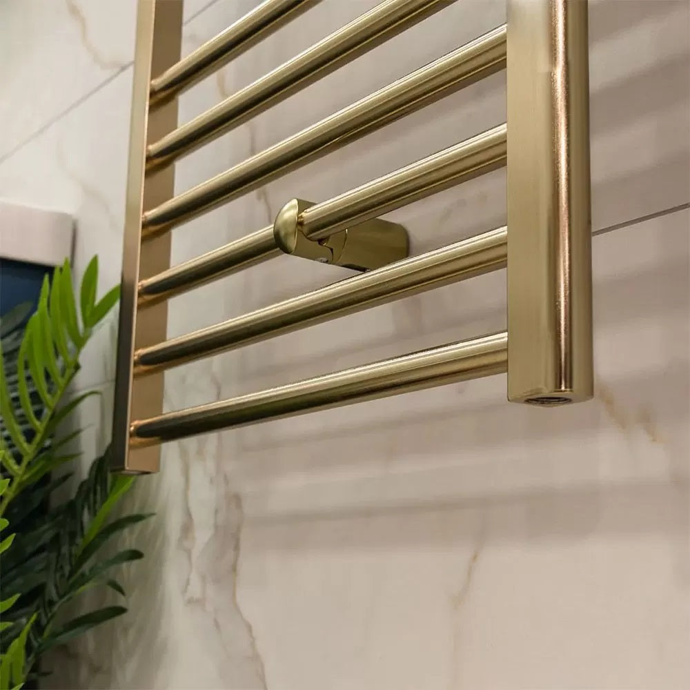 Лира Crystal Corallite Straight SB-Brass 50x80 см. – златиста водна лира за баня, стоманени ребра, монтажен комплект, KERANOVA онлайн магазин