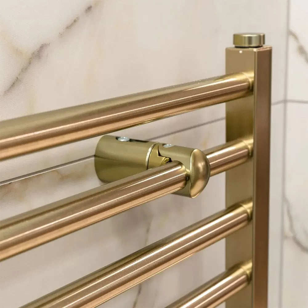 Лира Crystal Corallite Straight SB-Brass 50x80 см. златиста водна лира за баня, стоманени ребра, KERANOVA онлайн магазин