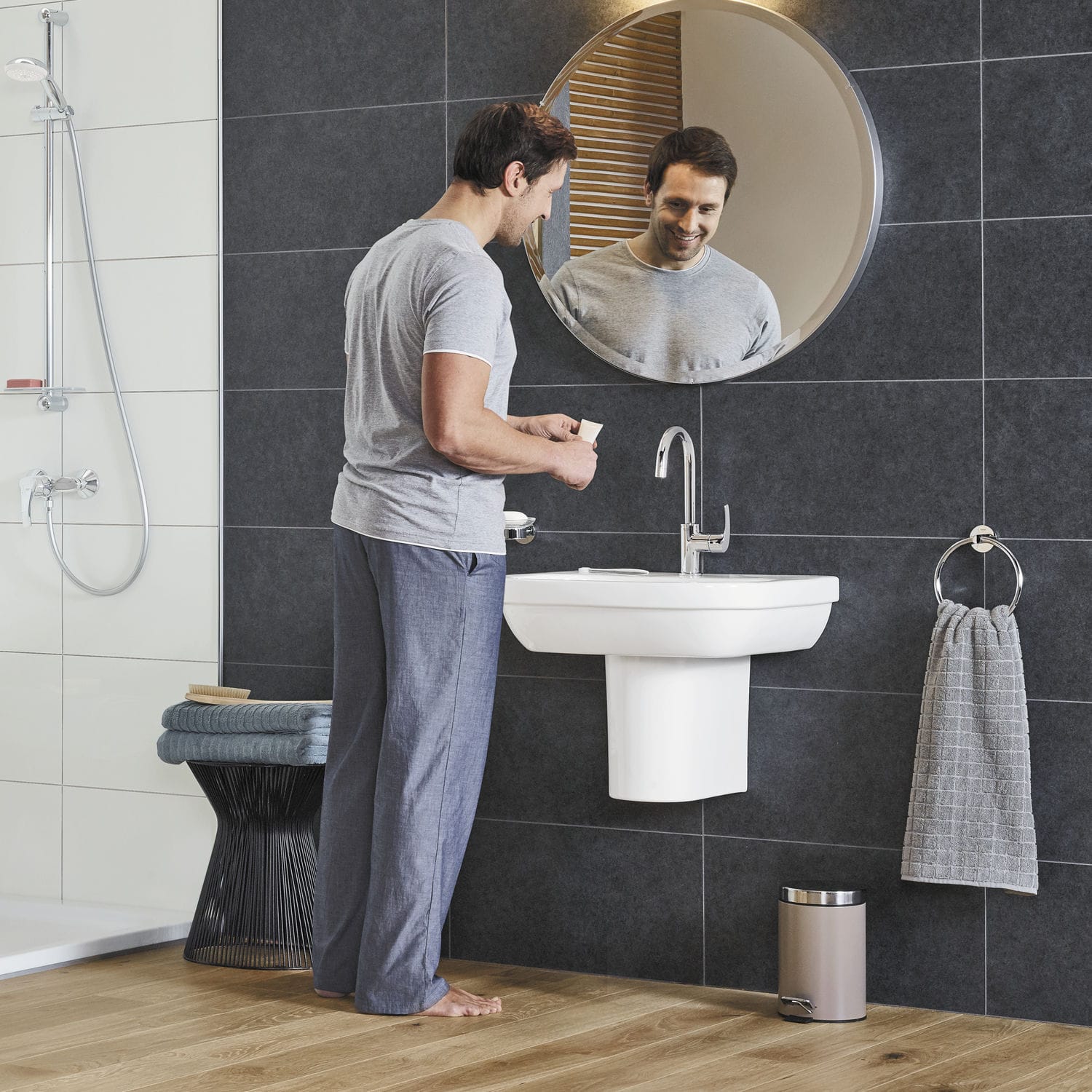 Мивка Euro Ceramic 55х45 см. за баня с отвор за смесител, производител Грое – онлайн магазин за обзавеждане KERANOVA