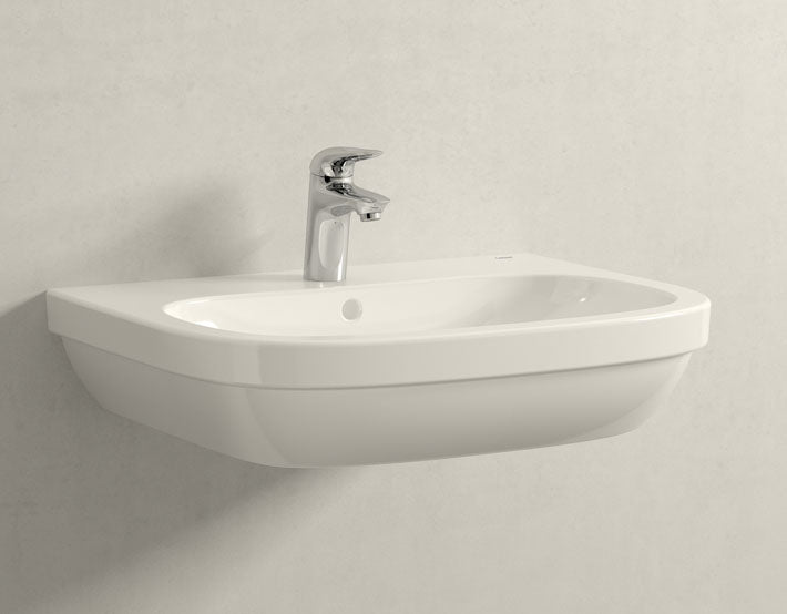 Мивка Euro Ceramic 60х48 см. бяла стенна мивка за баня с отвор за смесител, производител Грое — онлайн магазин KERANOVA