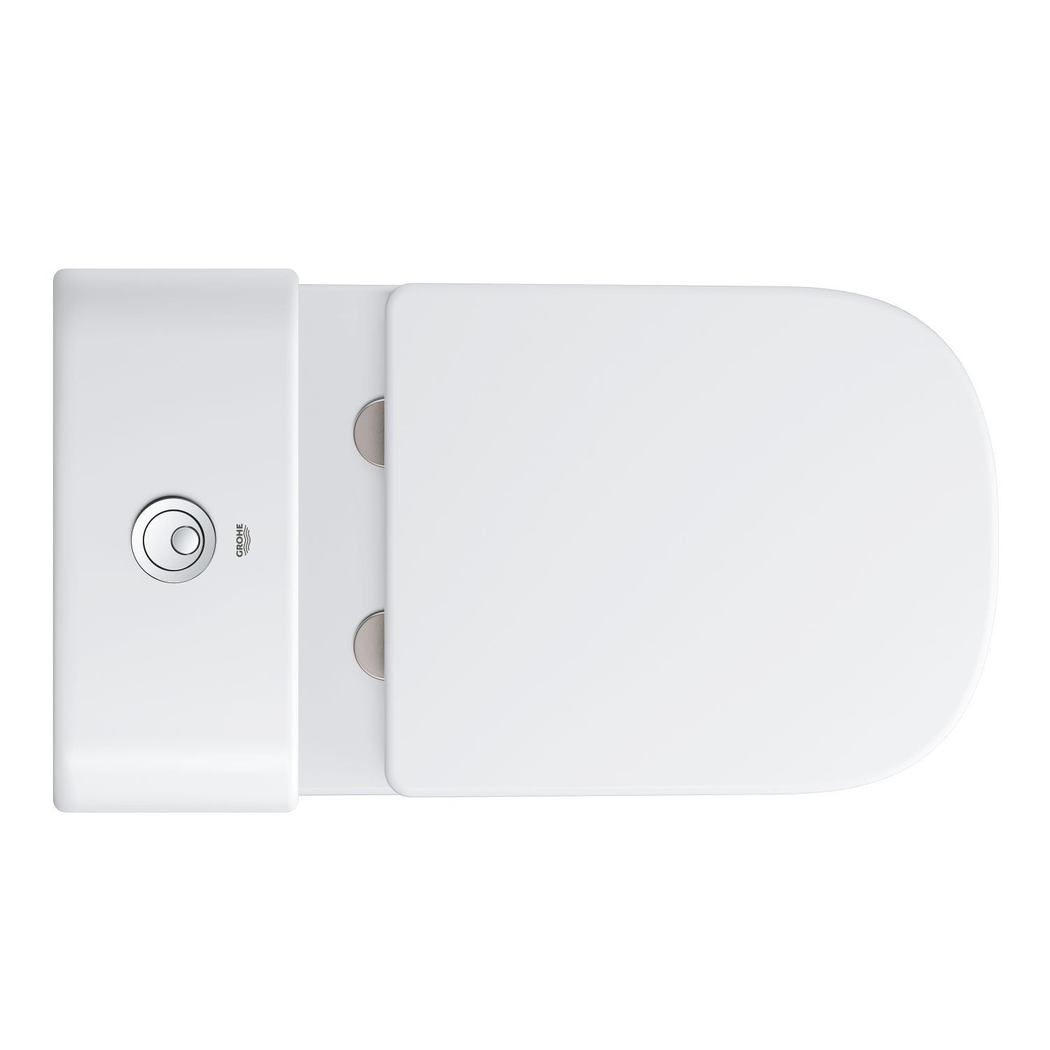 Rimless моноблок Euro Ceramic - Grohe бяла луксозна тоалетна чиния без ръб със седалка soft close, онлайн магазин за обзавеждане KERANOVA