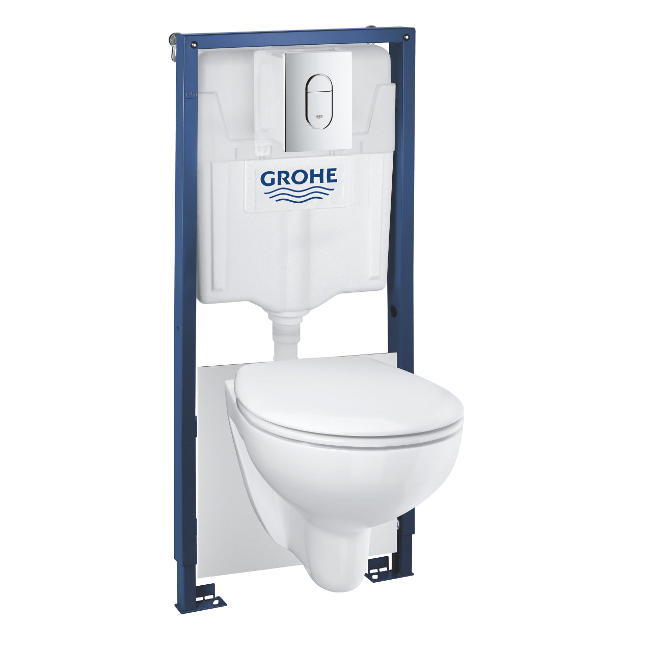 ПРОМО ПАКЕТ GROHE SOLIDO Rimless - комплект 5 в 1 за стенна тоалетна с Rapid SL, казанче GD2 и безръбна чиния - KERANOVA