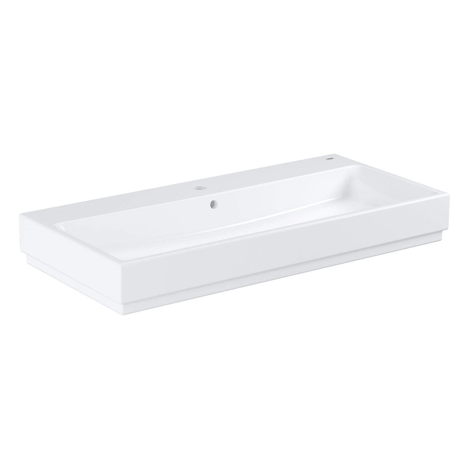 Мивка за плот Cube Ceramic 100 см. - Grohe от Porcelain с PureGuard антибактериално покритие, онлайн магазин за обзавеждане за бани KERANOVA
