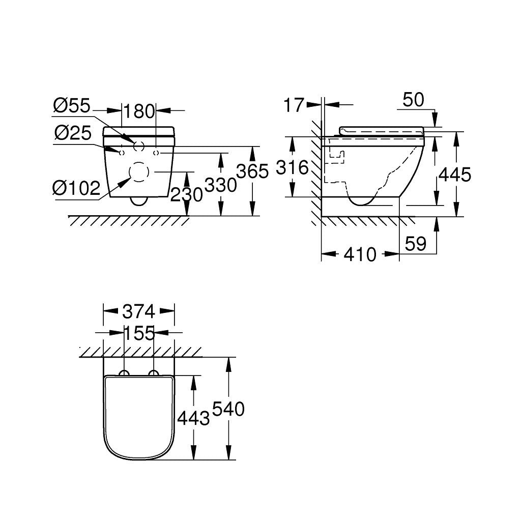 Дъска биде Bau Manual - Grohe