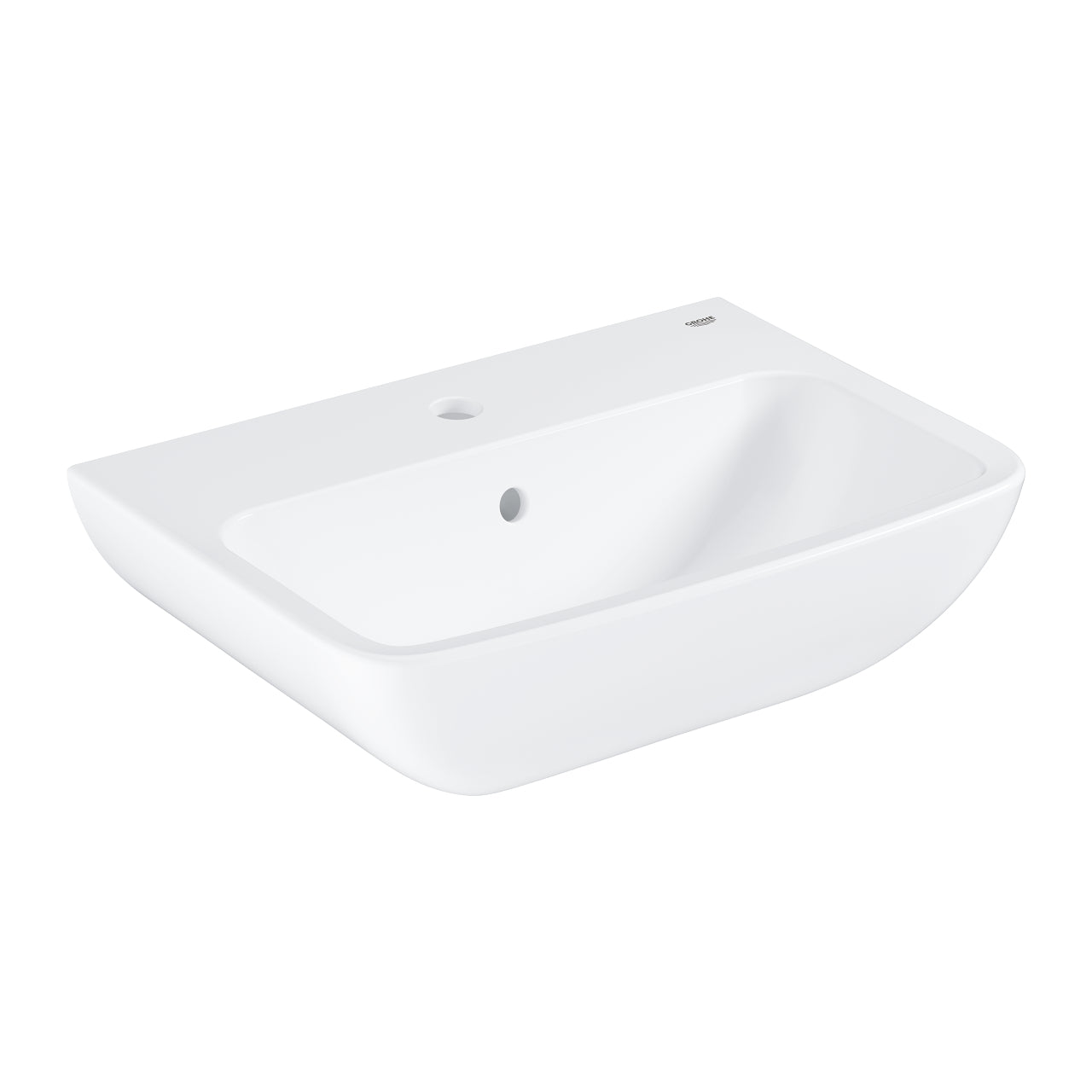 Стенна мивка Grohe BauEdge Ceramic 55х40 см - бяла санитарна керамика, модел за стена от онлайн магазин KERANOVA
