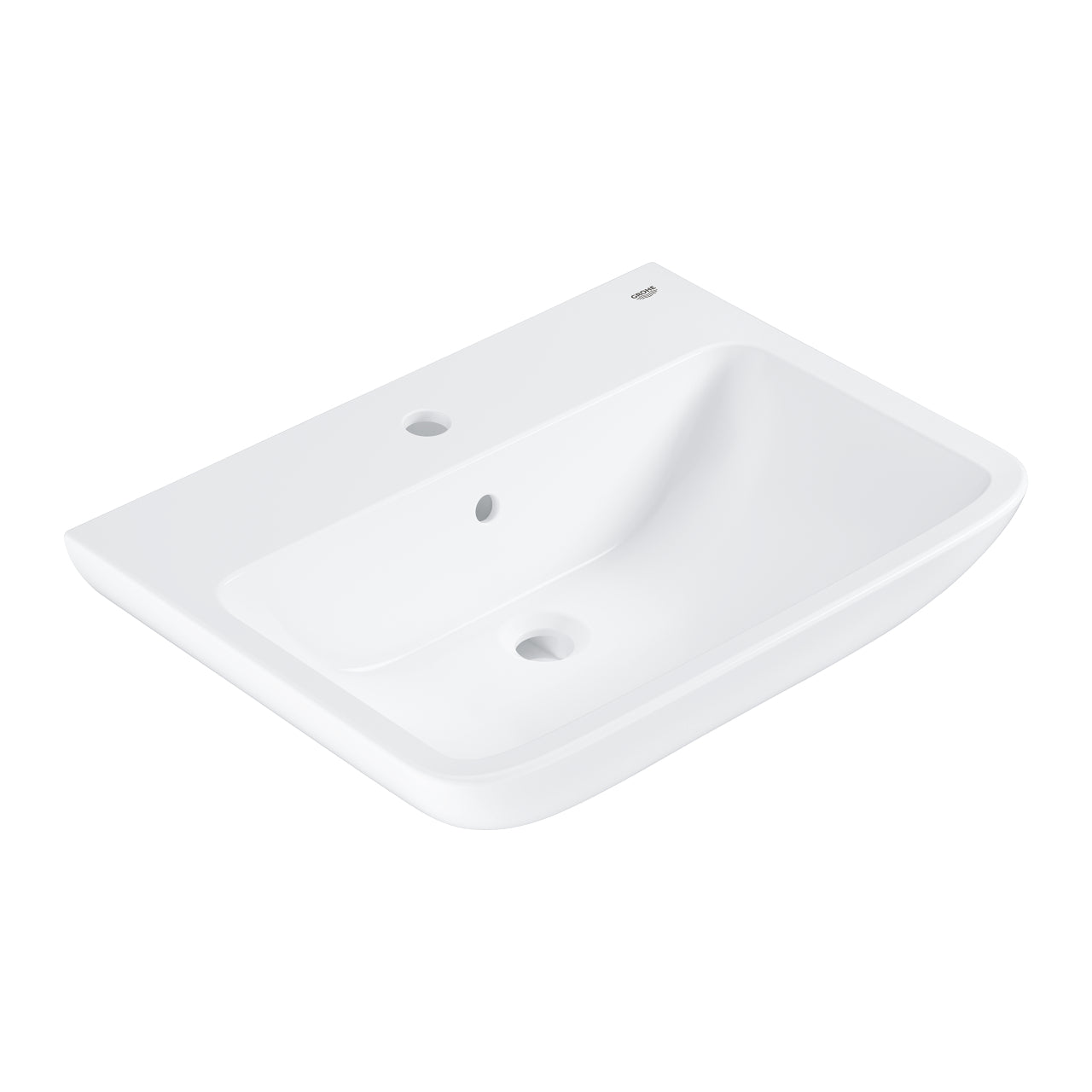 Стенна мивка Grohe BauEdge Ceramic 60х45 см. бяла санитарна керамика, модел за стенен монтаж в онлайн магазин KERANOVA