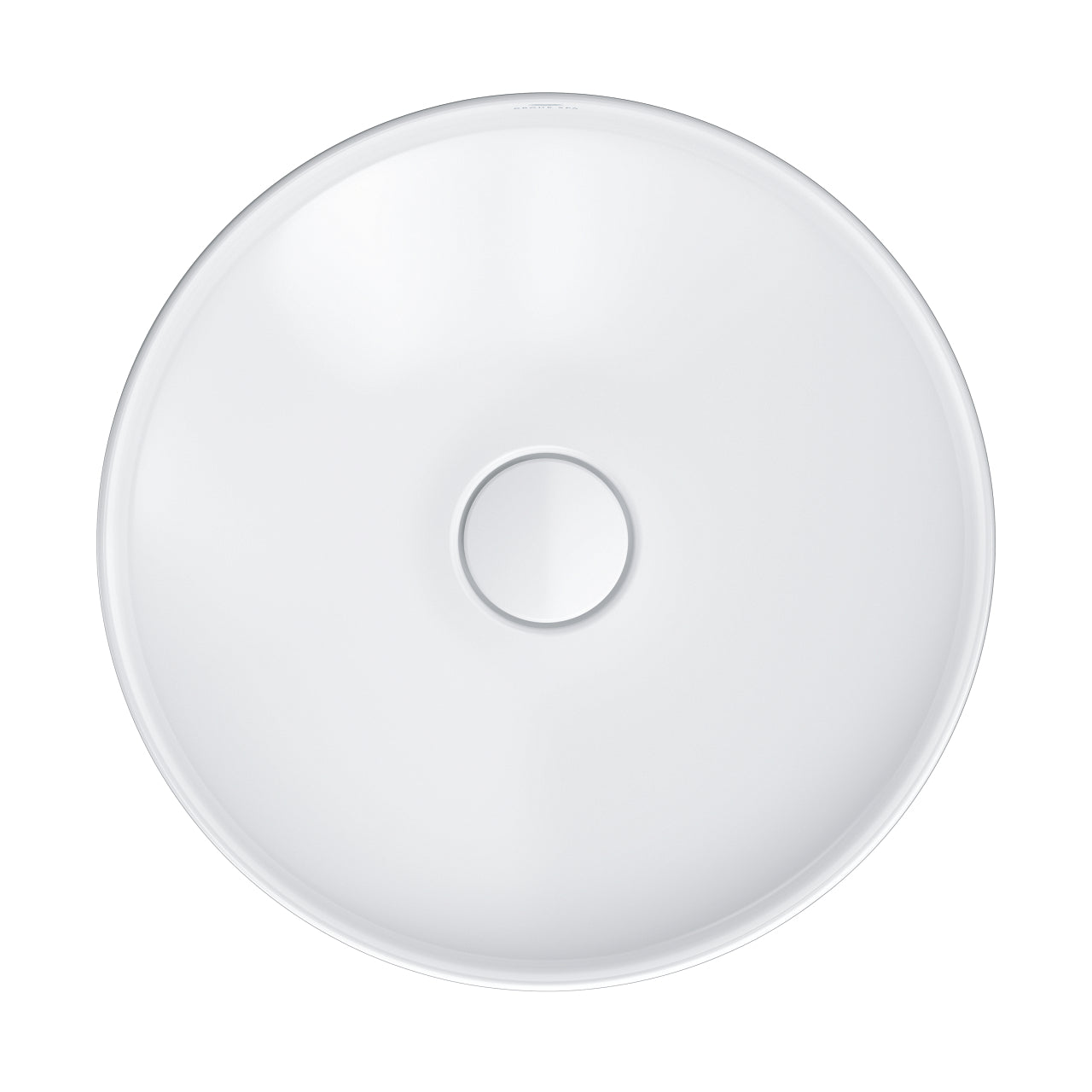 Alt Tag: Мивка за плот Grohe Airio Ф45 см. бяла кръгла мивка за плот Ø45 см с ултратънък дизайн и GROHE PureGuard за баня KERANOVA