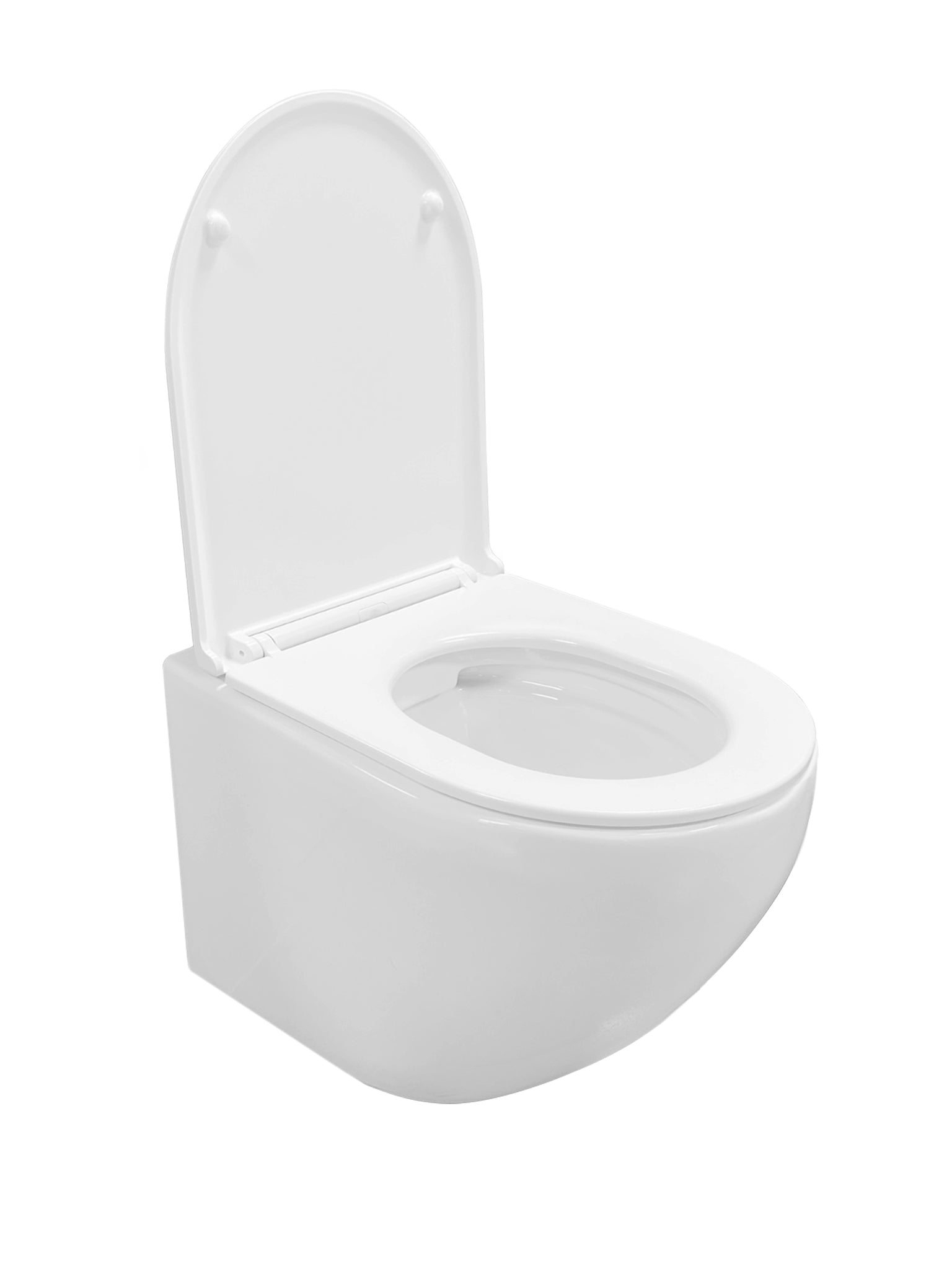 Alt Tag: Конзолна тоалетна Magenta Rimless 48,5 см. - Becrisa бяла гланцова конзолна тоалетна с Rimless технология и ултратънка седалка