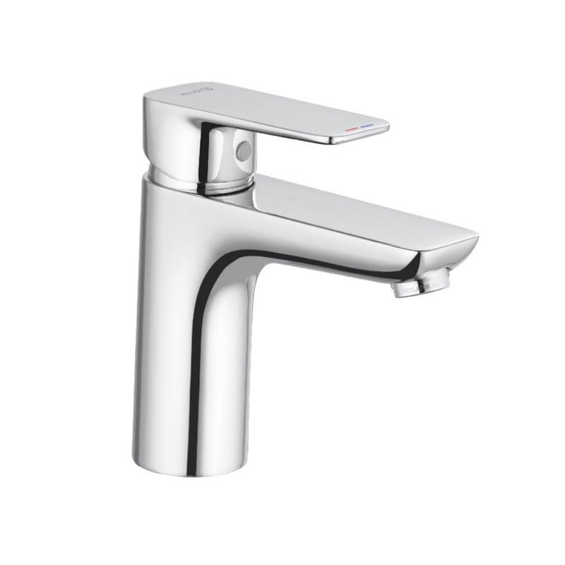 Смесител за мивка Kludi Pure&Style Chrome - хром, масивна ръкохватка, дебит 7 л/мин, керамичен механизъм, бърз монтаж - KERANOVA