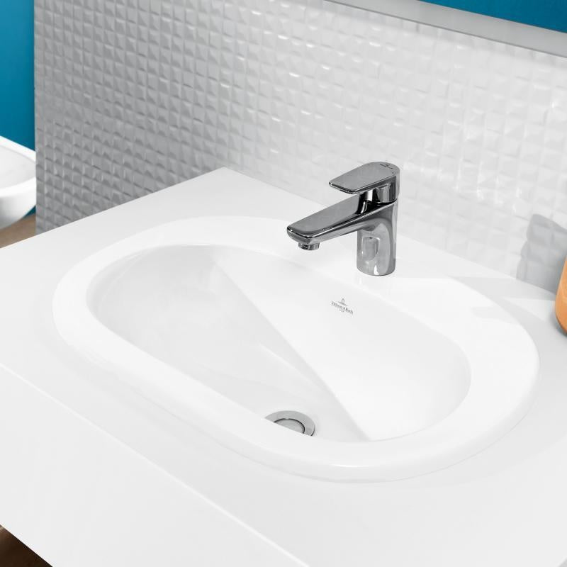 Мивка O.novo 56x40.5 см. - Villeroy & Boch вграденa мивка за плот с един отвор за смесител, преливник, немско качество - KERANOVA