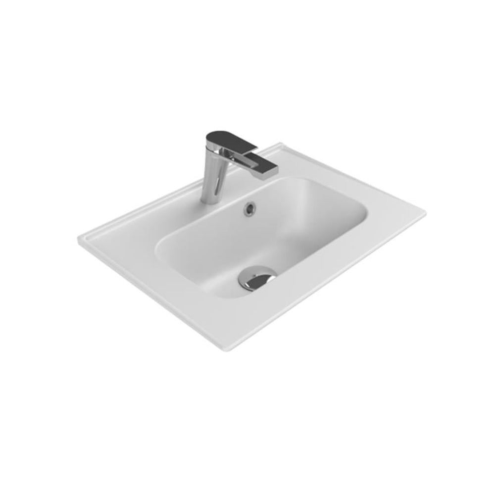 Мебелна мивка Blue 60х47 см. бяла мивка с отвор за смесител, онлайн магазин за обзавеждане за бани KERANOVA, произход Турция