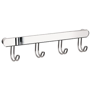 4204 закачалка четворна за баня от неръждаема стомана, модерна хромирана закачалка KERANOVA за онлайн магазин