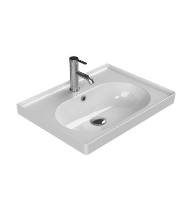 Мебелна мивка Arya 80х45 см. бяла с отвор за смесител, модел 4330080х45 см, онлайн магазин за обзавеждане за бани KERANOVA