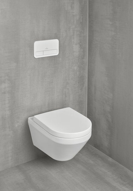 Tornado тоалетна Architectura TwistFlush - Villeroy&Boch овална висяща чиния с плавно падащ капак.